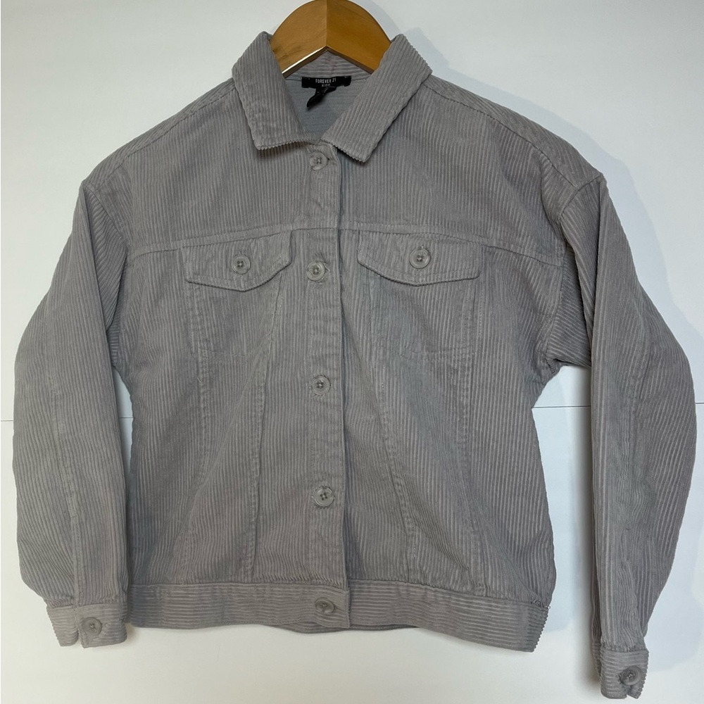 Forever 21 Light Gray Corduroy Jacket